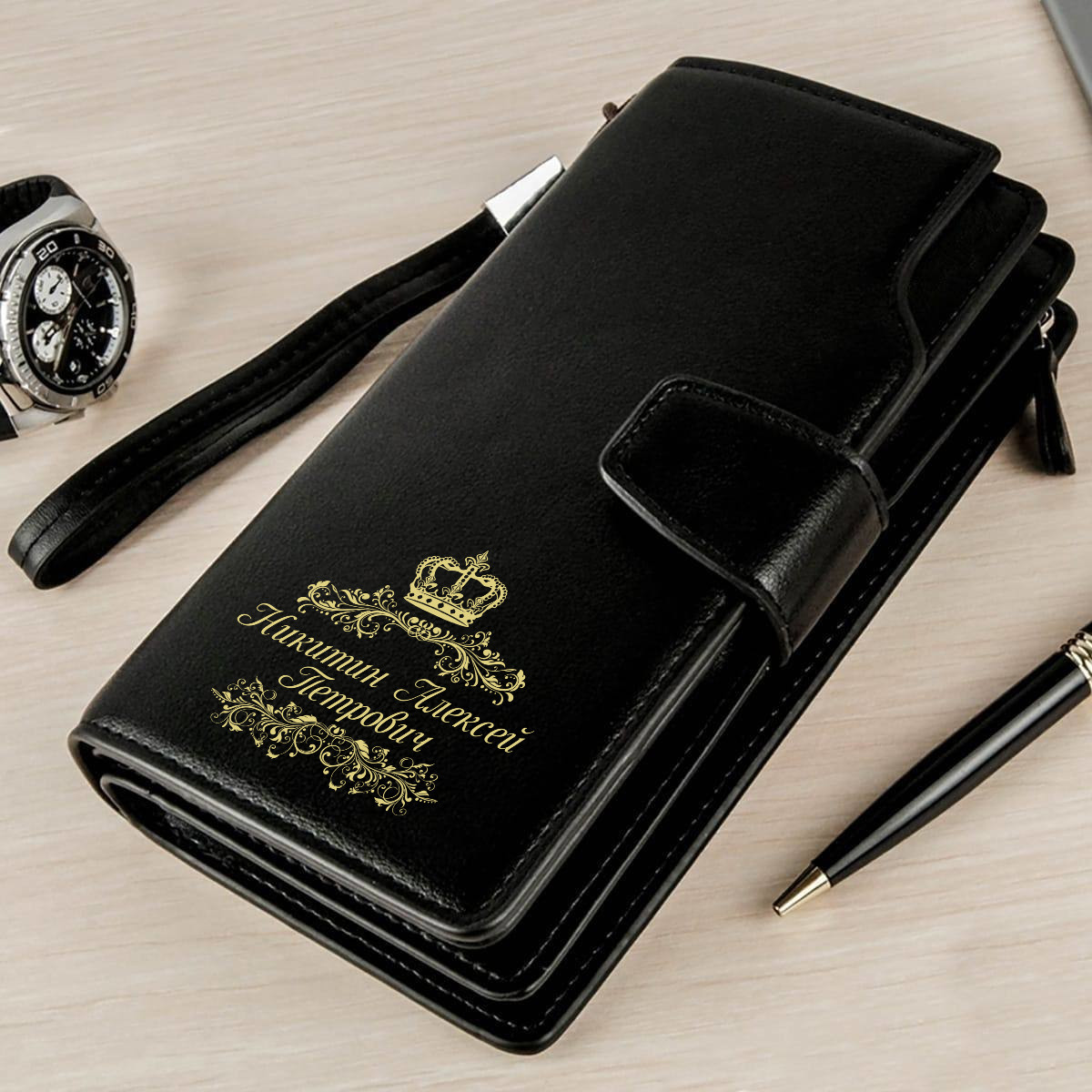 Портмоне-клатчПремиумБлэкИмператор