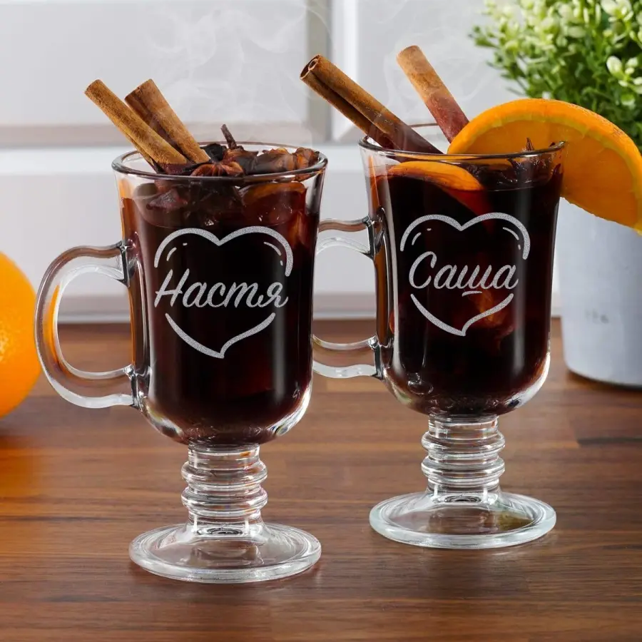 Набор именных бокалов «Влюбленные»