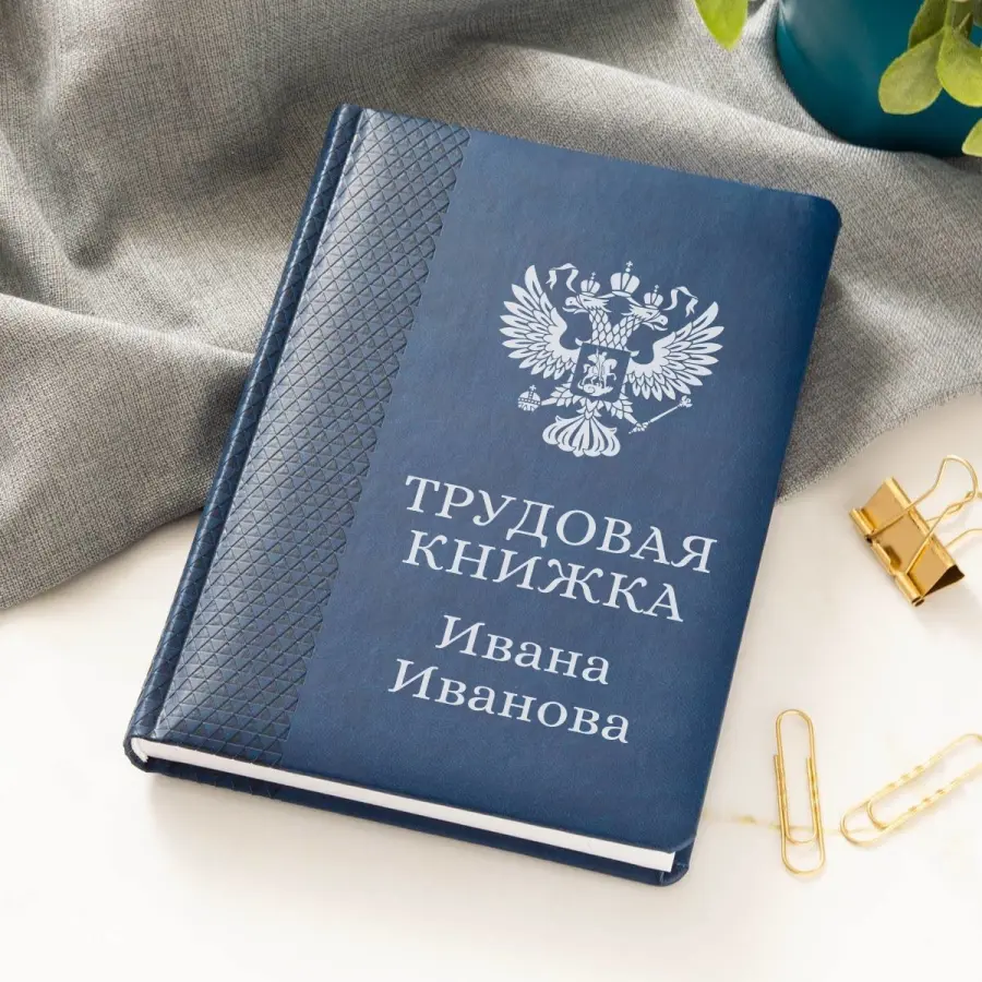 Именной ежедневник «Трудовая книжка»