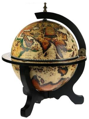 Глобус-бар на изогнутых ножках 