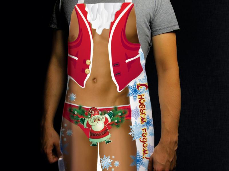 Прикольный фартук *Дед Мороз*