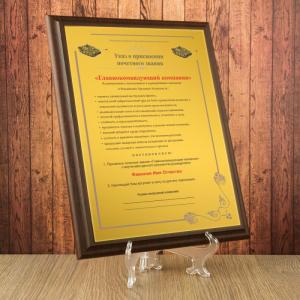 Подарочный диплом *Главнокомандующий компании*