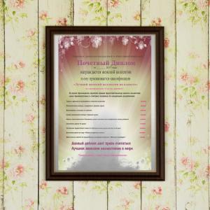 Подарочный диплом *Лучший женский коллектив на планете*