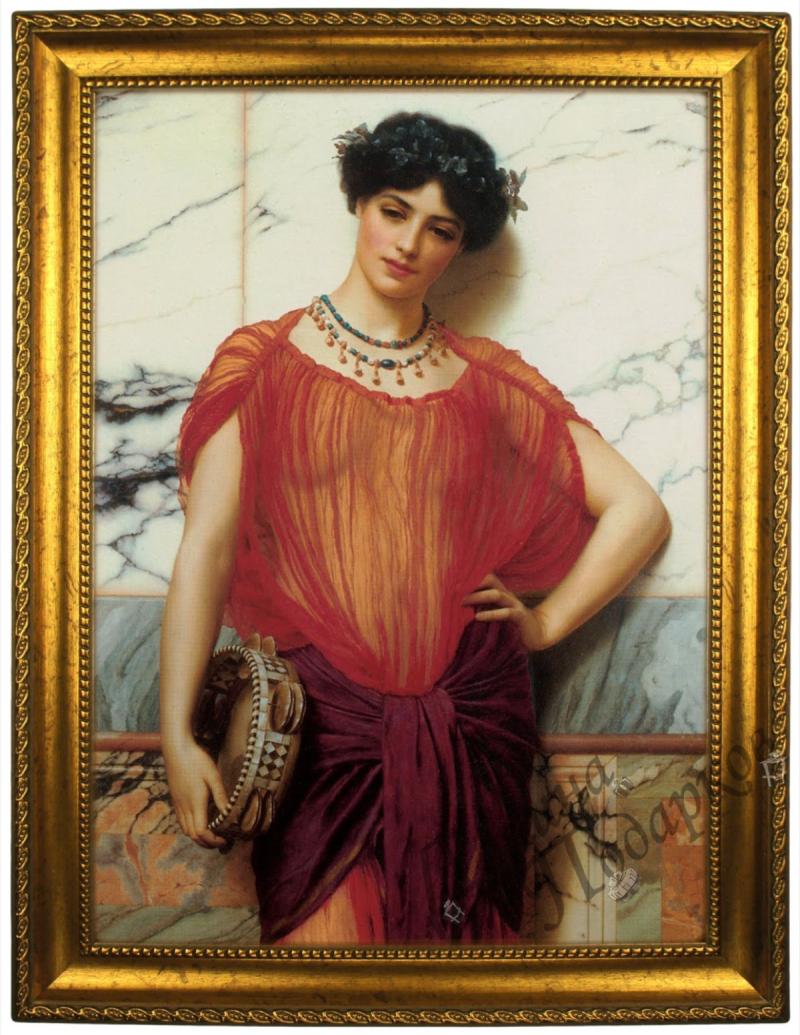 Портрет по фото *Девушка с бубном*