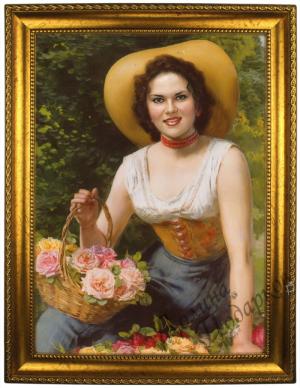 Портрет по фото *С корзиной роз*