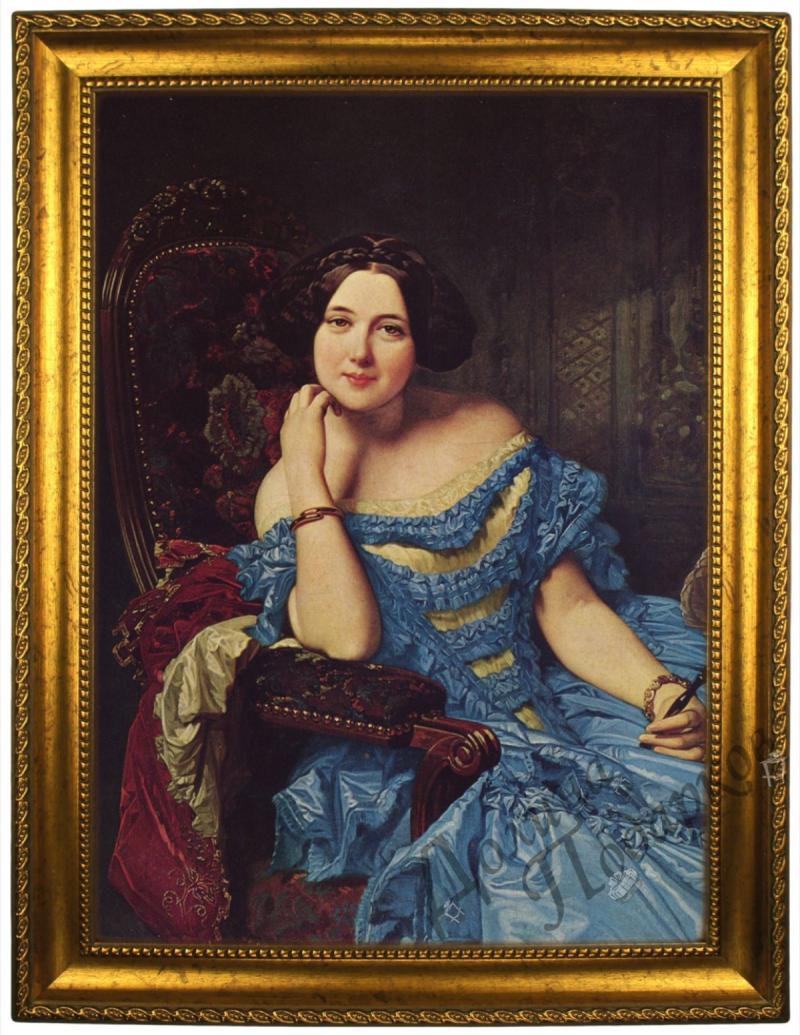 Портрет по фото *Девушка в синем платье*