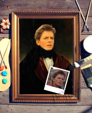 Портрет по фото *Мужчина в черном пальто*