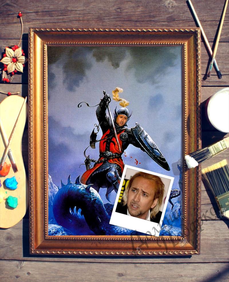 Портрет по фото *Рыцарь - победитель драконов*