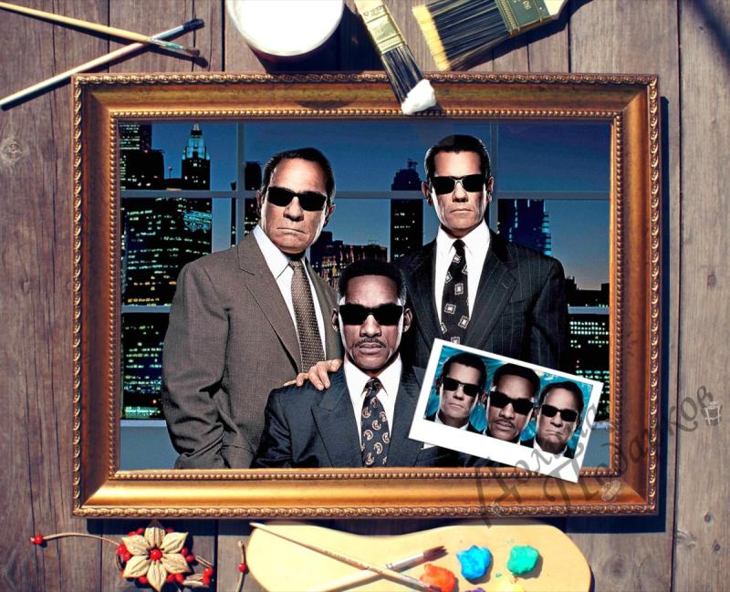 Тройной портрет по фото *Друзья*