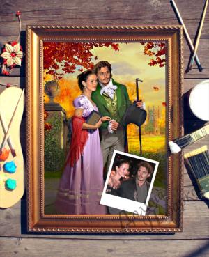 Парный портрет по фото *Осенняя прогулка*