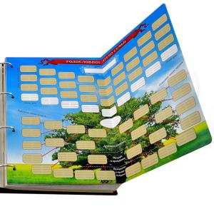 Большая семейная книга-альбом (бордовая кожа)