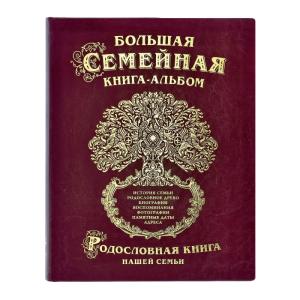 Большая семейная книга-альбом (искусственная кожа)
