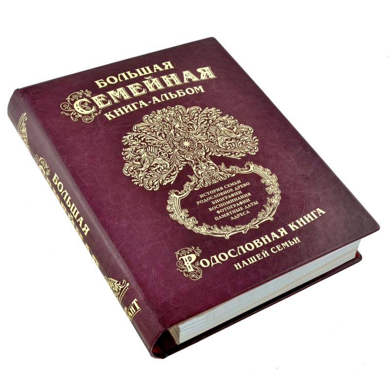 Большая семейная книга-альбом (искусственная кожа)