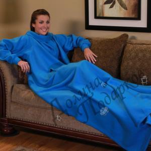 Плед с рукавами (синий)