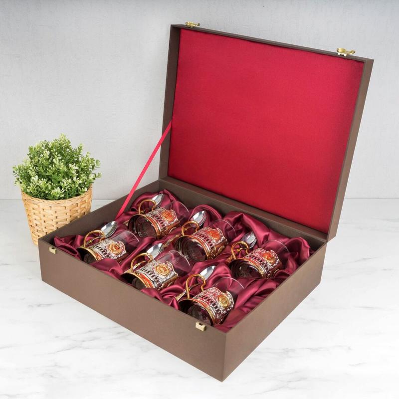 Набор позолоченных подстаканников 