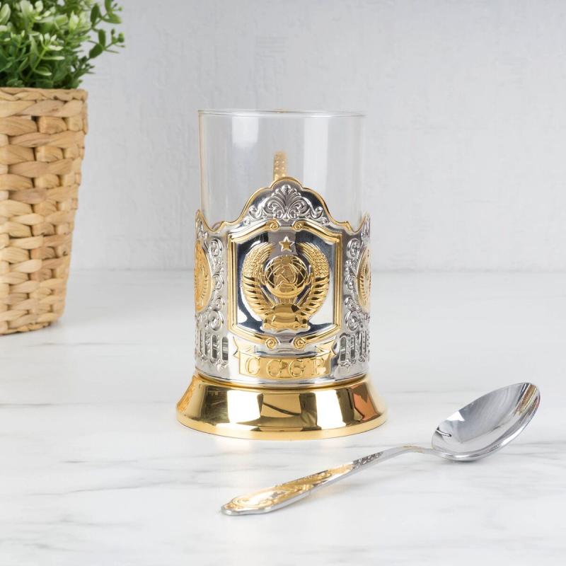 Набор позолоченных подстаканников 