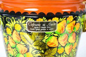 Дровяной самовар с ручной росписью 