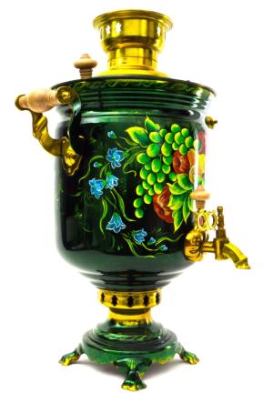 Дровяной расписной самовар 