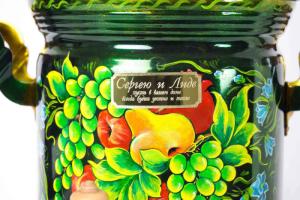 Дровяной расписной самовар 