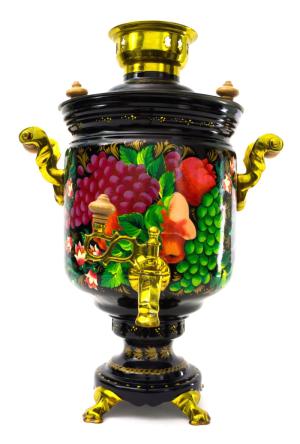 Дровяной самовар с росписью 