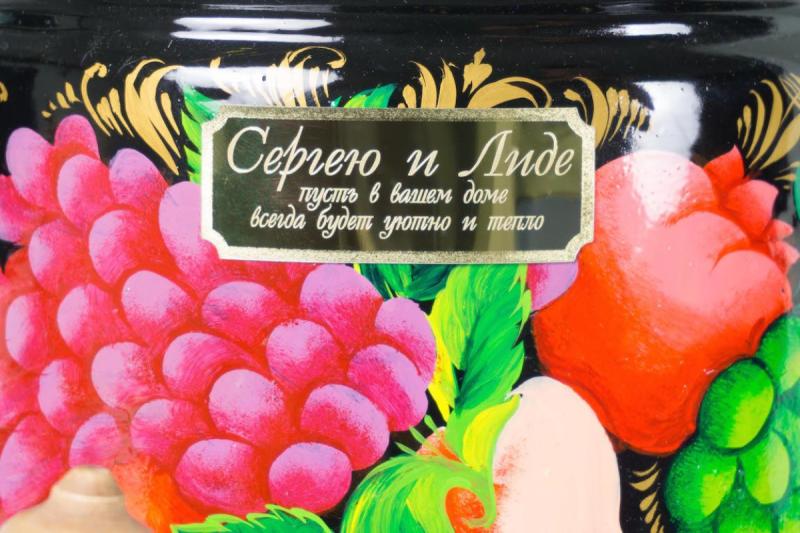 Дровяной самовар с росписью 