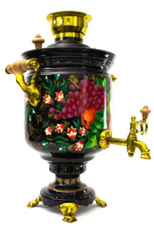 Дровяной самовар с росписью 