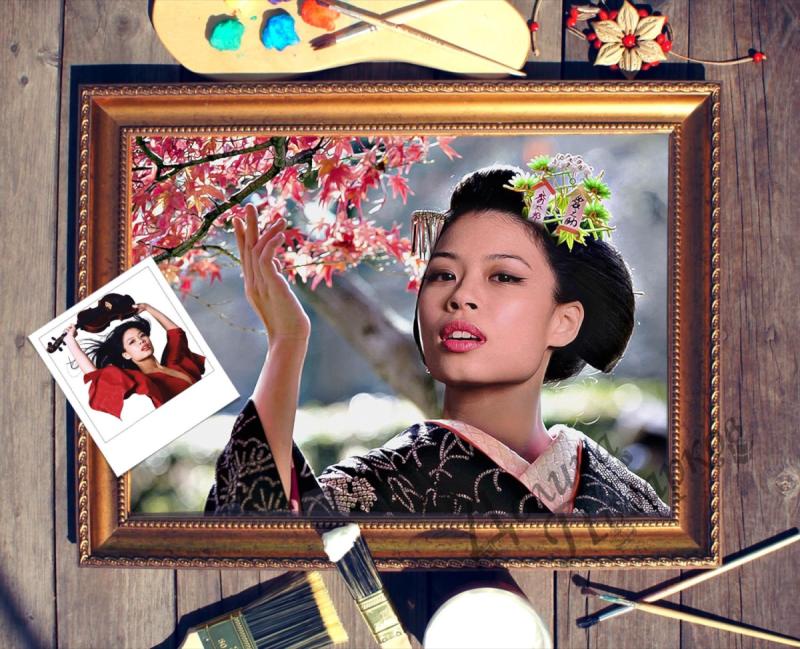 Портрет по фото *Розовое дерево*