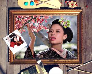 Портрет по фото *Розовое дерево*