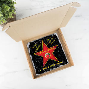 Подарочная звезда с фото «С новым годом» - камень