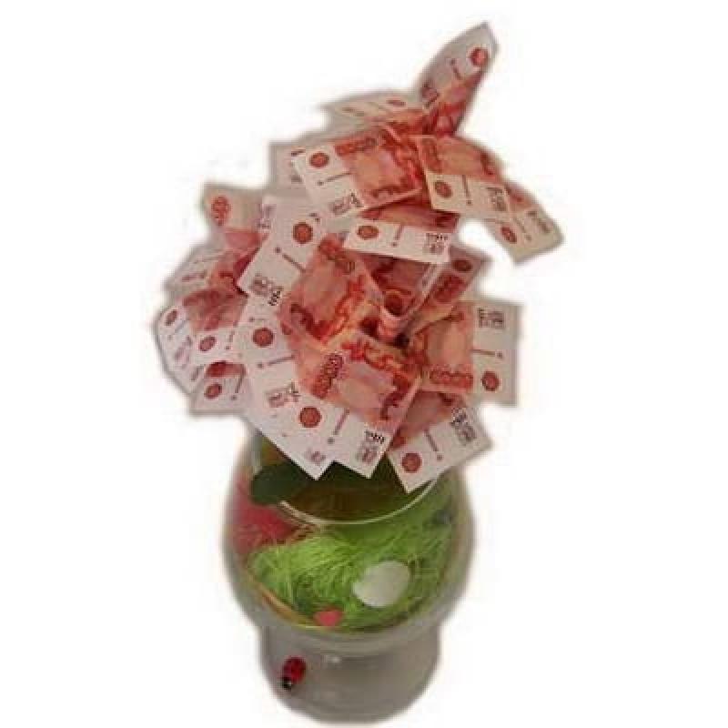 Денежное дерево в бокале - 5000 рублей