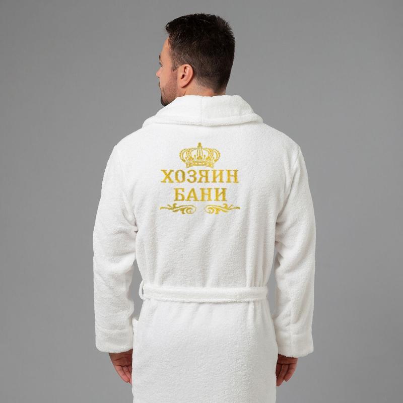 Мужской халат с вышивкой 